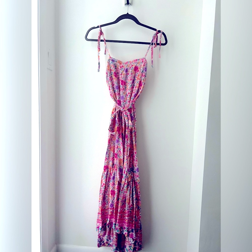 Petal & Pup Pink Floral Maxi with Tie